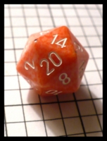 Dice : Dice - 20D - Chessex Orange with Peach Speckles with White Numerals - Ebay June 2010